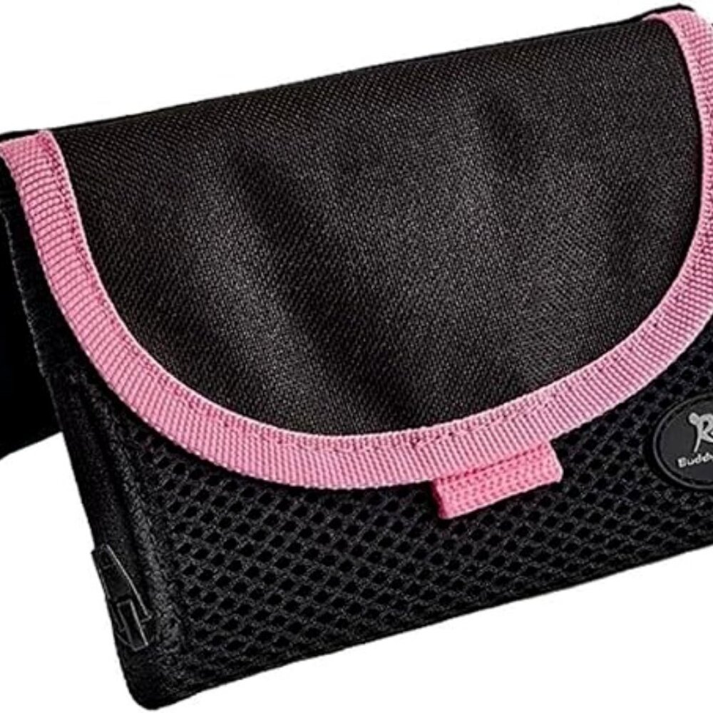 Running Buddy Unisex Running Fanny Pack, Pink Trim, Small